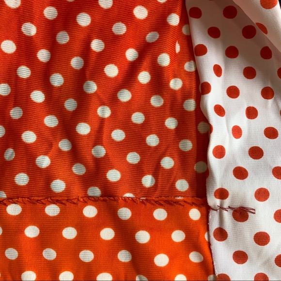 Vintage 60s 70s polka dot polyester dress set - Picture 7 of 11